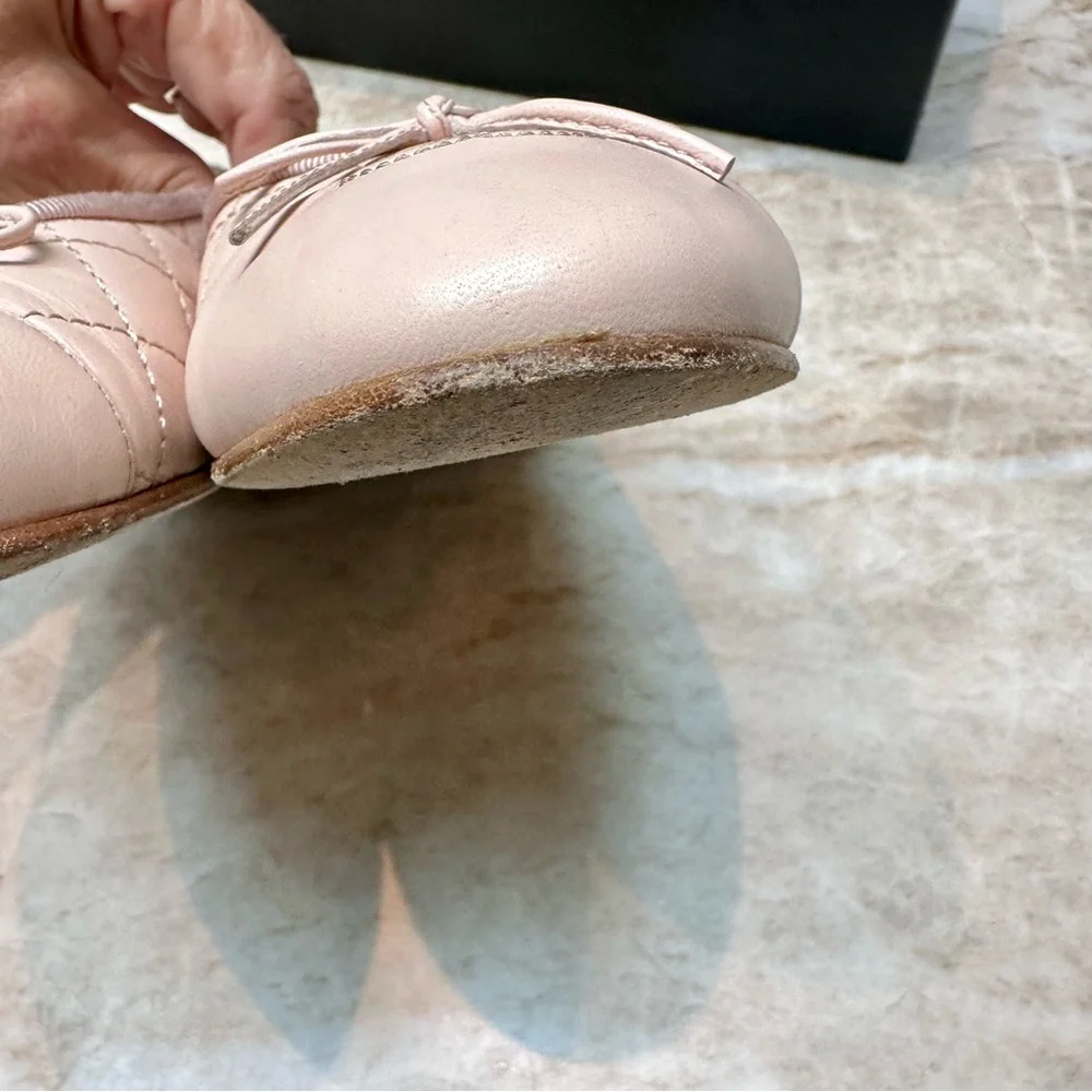 CHANEL Ballet flats Sz.39 Beige/Blush w/Box, shoe bags, docs. - Picture 10 of 16